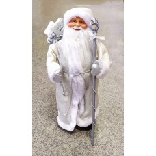 Дед Мороз в белой шубе, 45 см