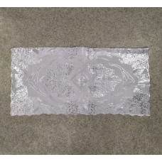 Салфетка сервировочная ажурная, серебро, 83 см